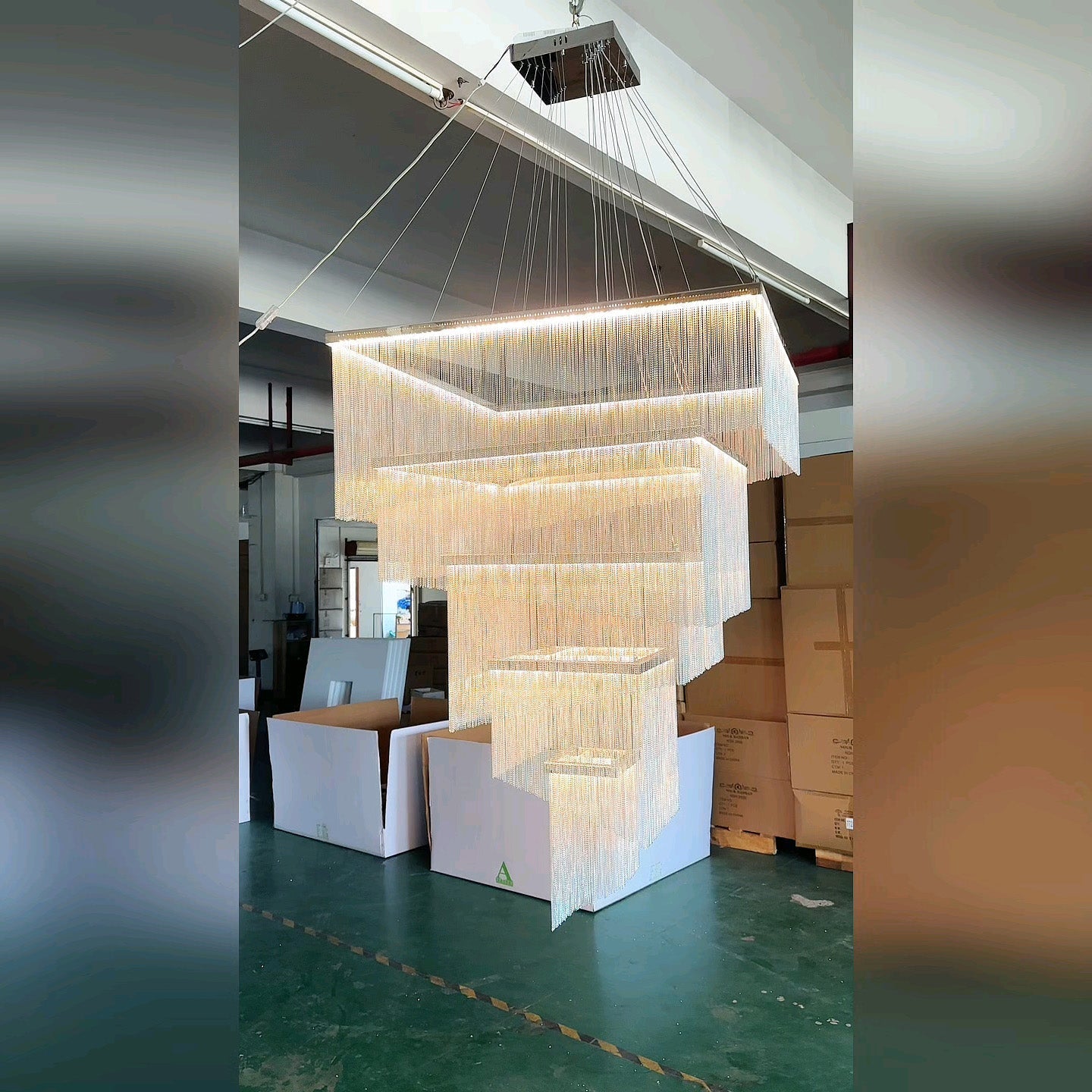 Caeluvyn Postmoderner Ketten Quasten Kronleuchter-Letslighting
