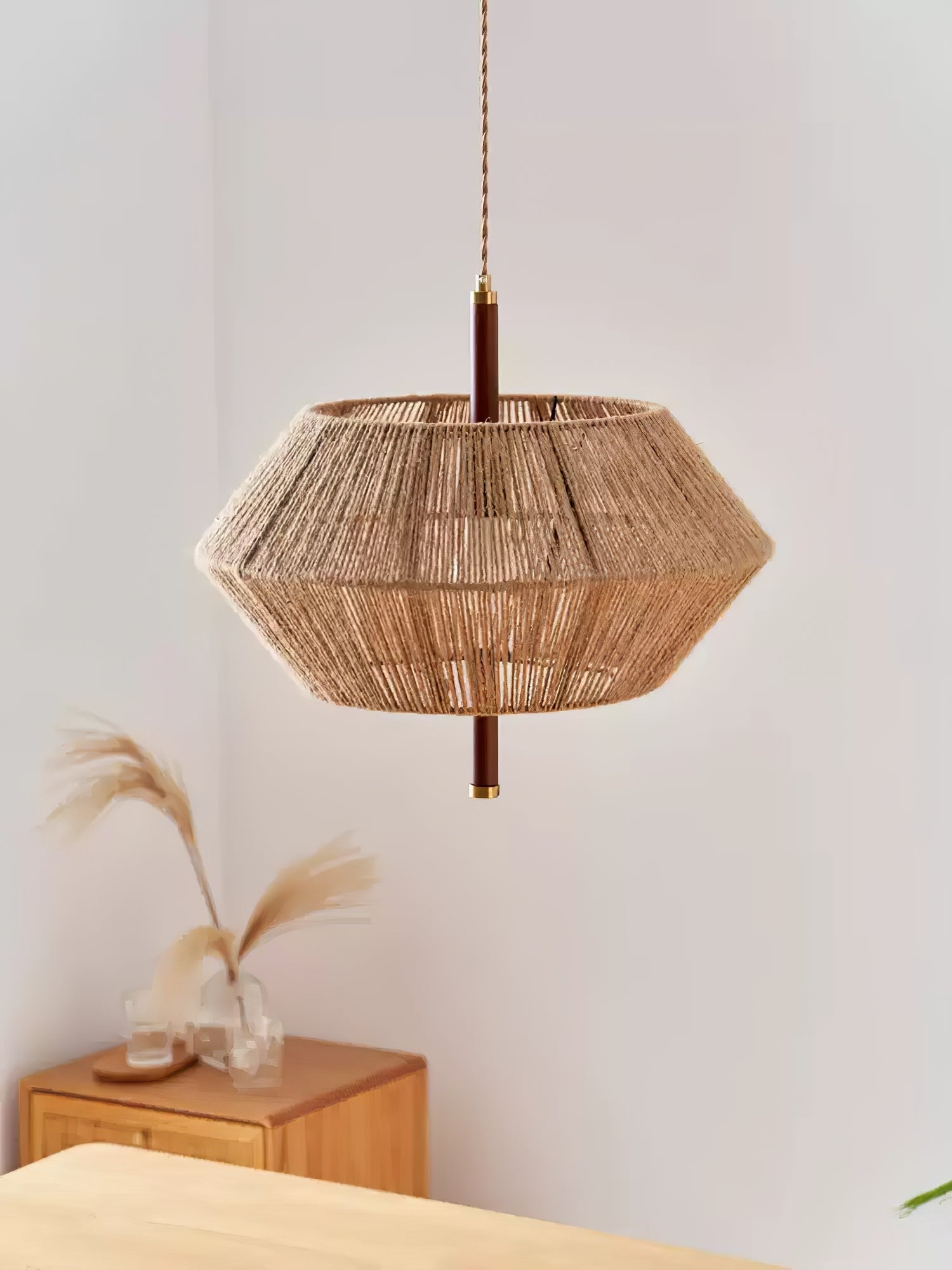 Rattan Vintage Seil Pendelleuchte Leuchte-Letslighting