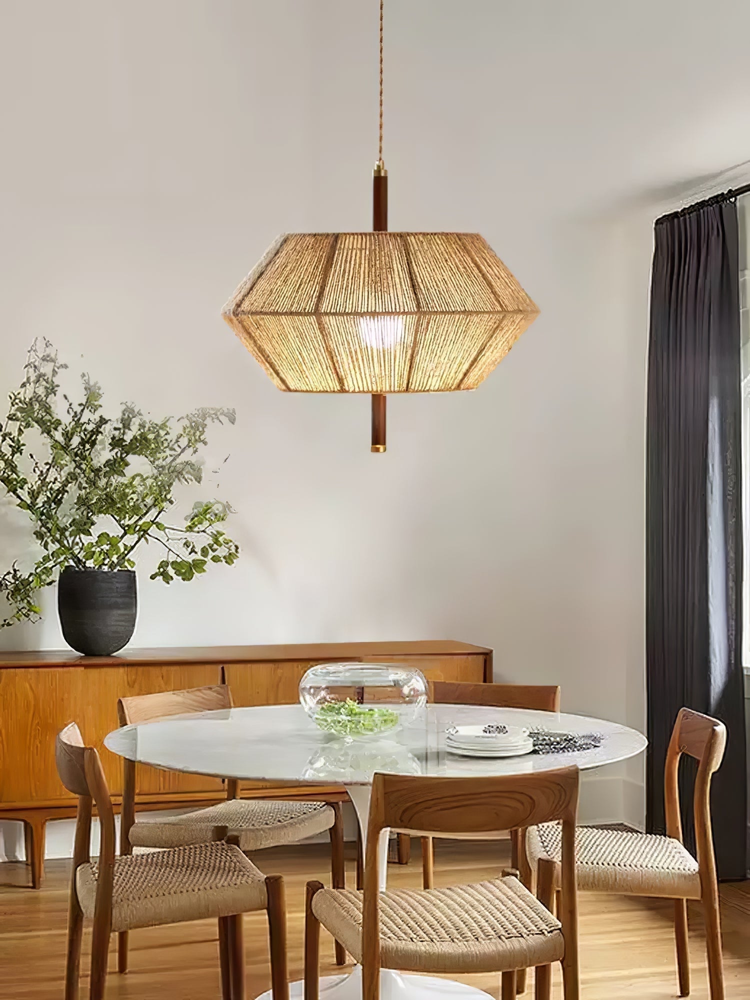 Rattan Vintage Seil Pendelleuchte Leuchte-Letslighting