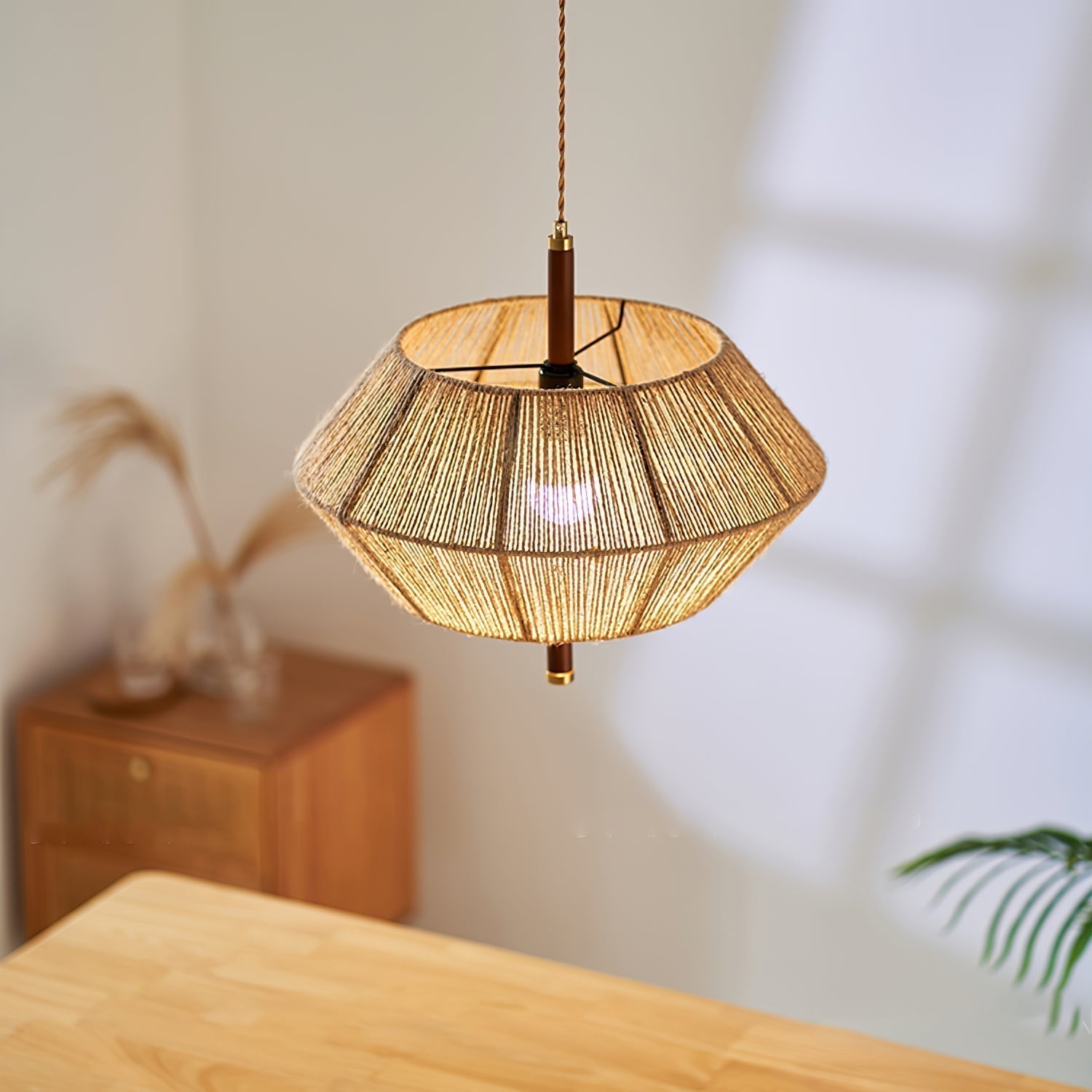 Rattan Vintage Seil Pendelleuchte Leuchte-Letslighting