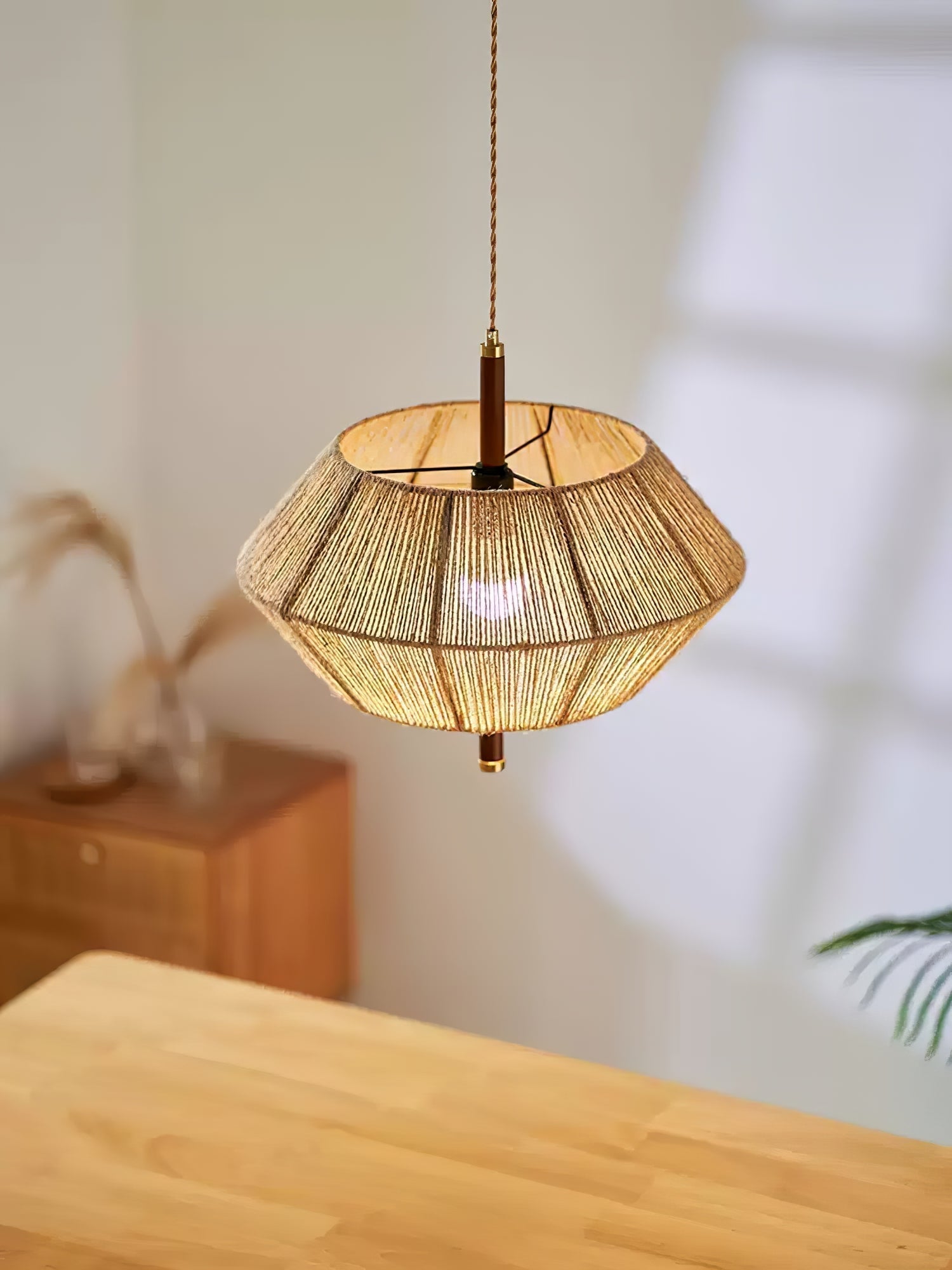 Rattan Vintage Seil Pendelleuchte Leuchte-Letslighting