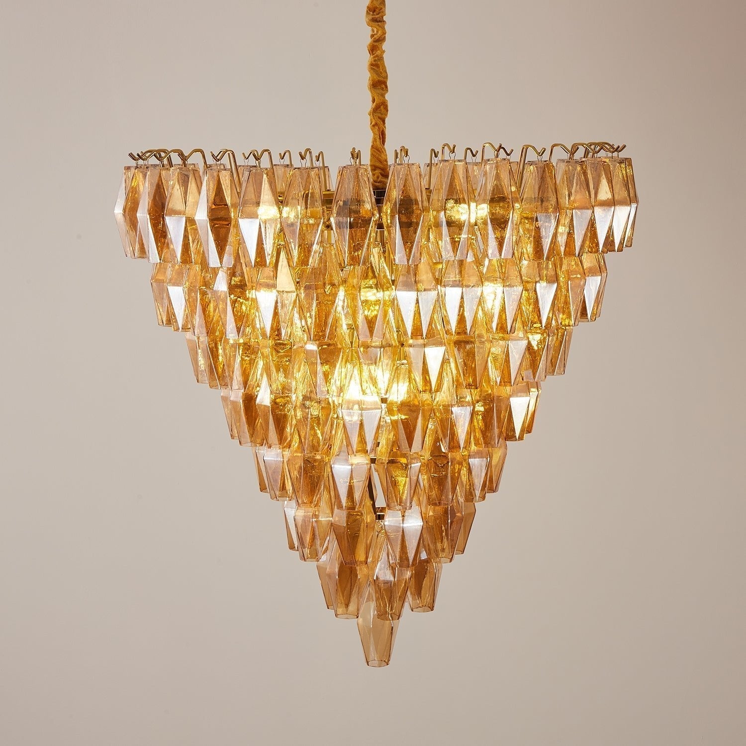 Aurora Chandelier Amber Empire Prism - Neutralighting