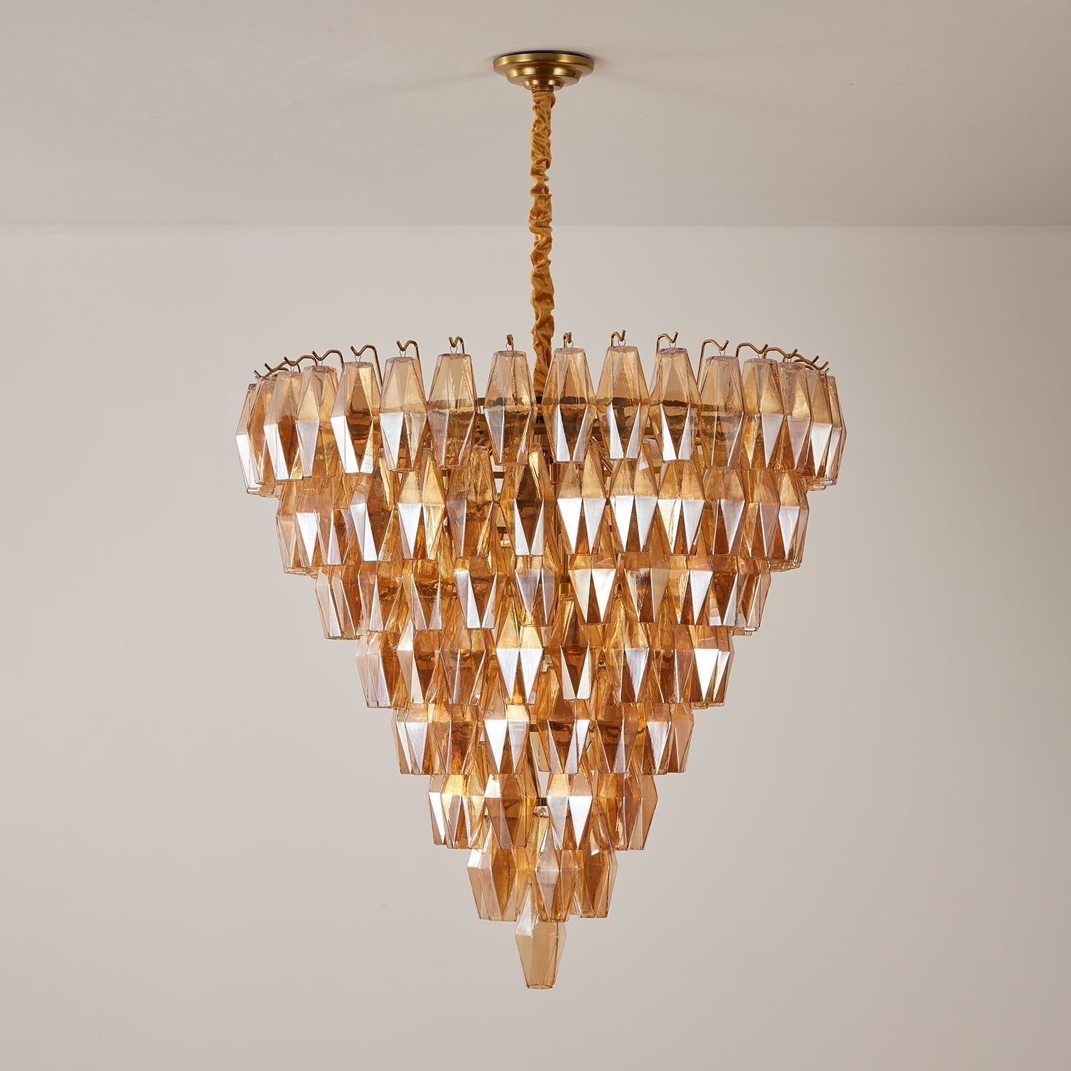Aurora Chandelier Amber Empire Prism - Neutralighting