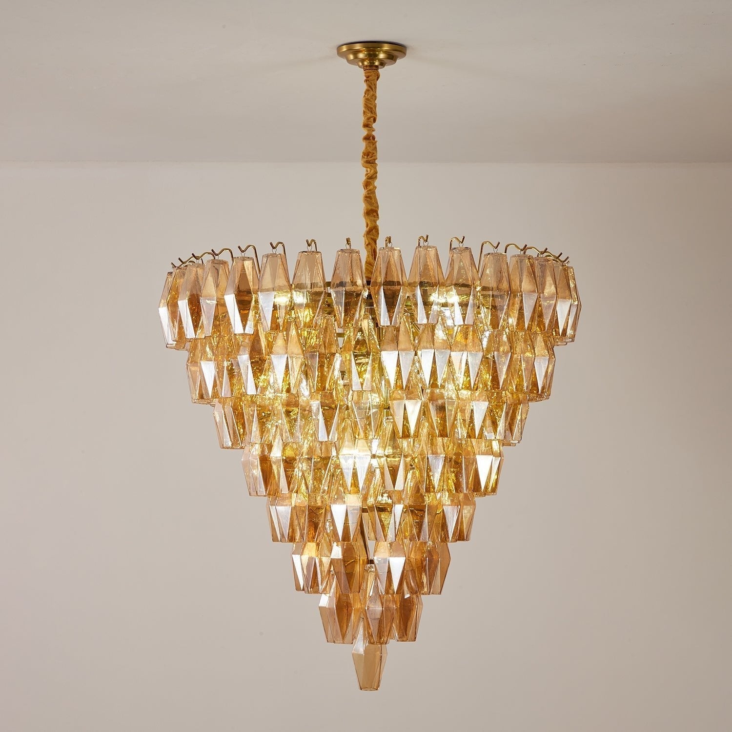 Aurora Chandelier Amber Empire Prism - Neutralighting