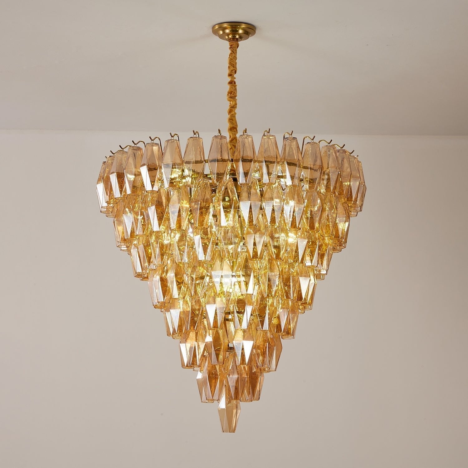 Aurora Chandelier Amber Empire Prism - Neutralighting