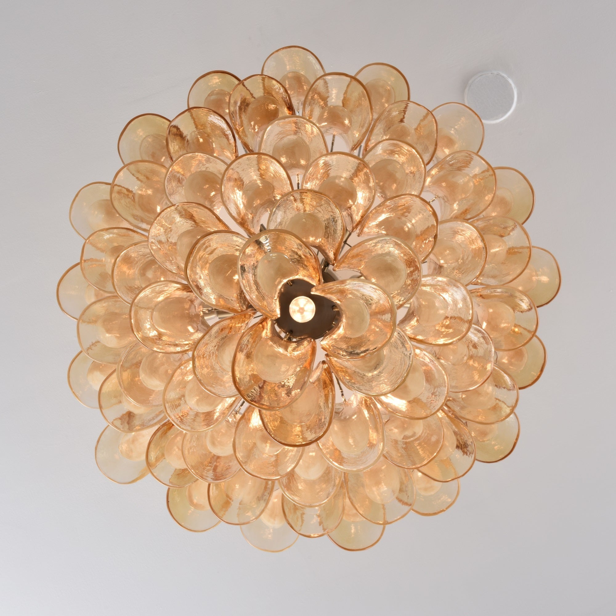Aurora Ceiling Lamp Amber Petal Glass Layered Vintage - Neutralighting