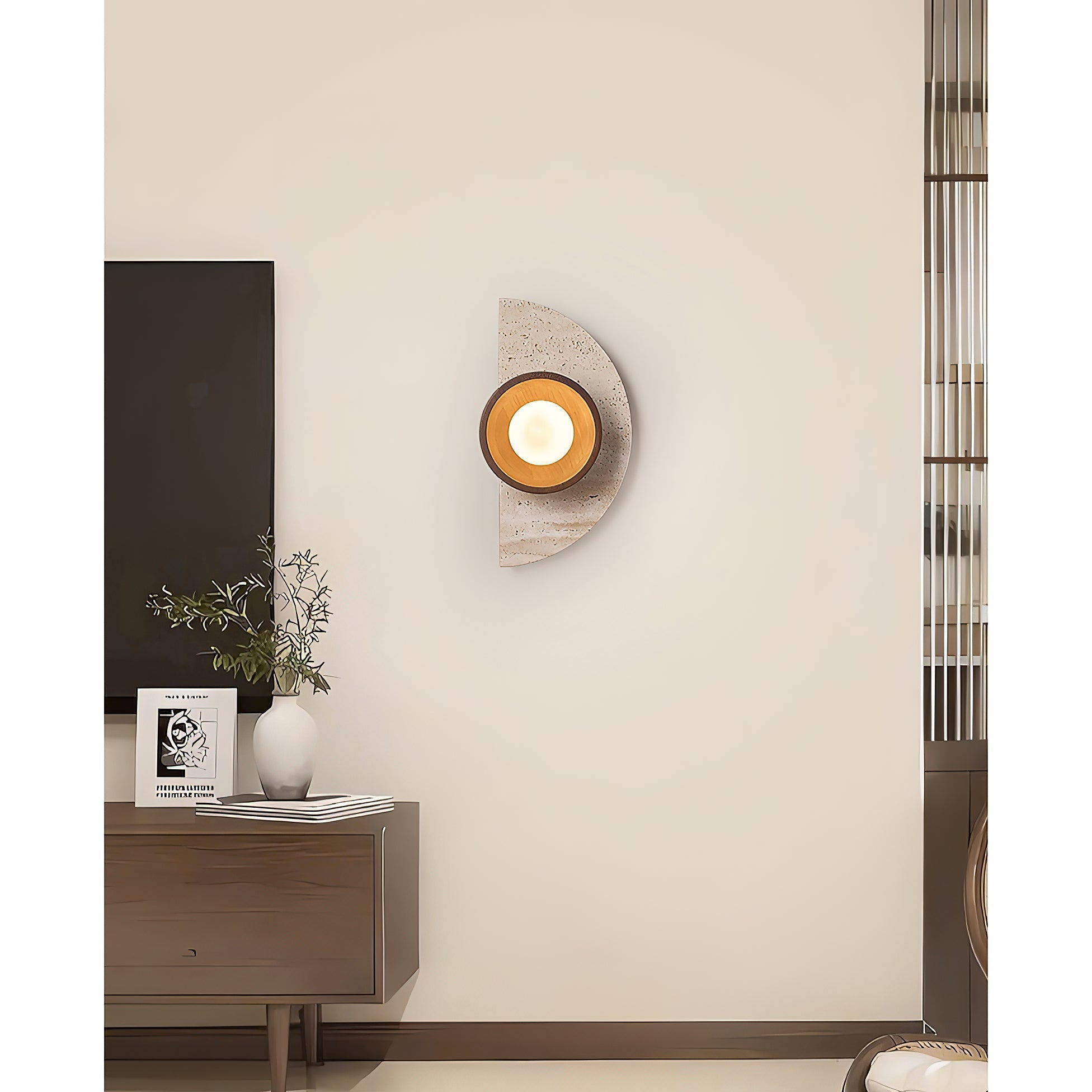 Dvaluvyi Individual Creativity Travertine Wall Lamp - Letslighting