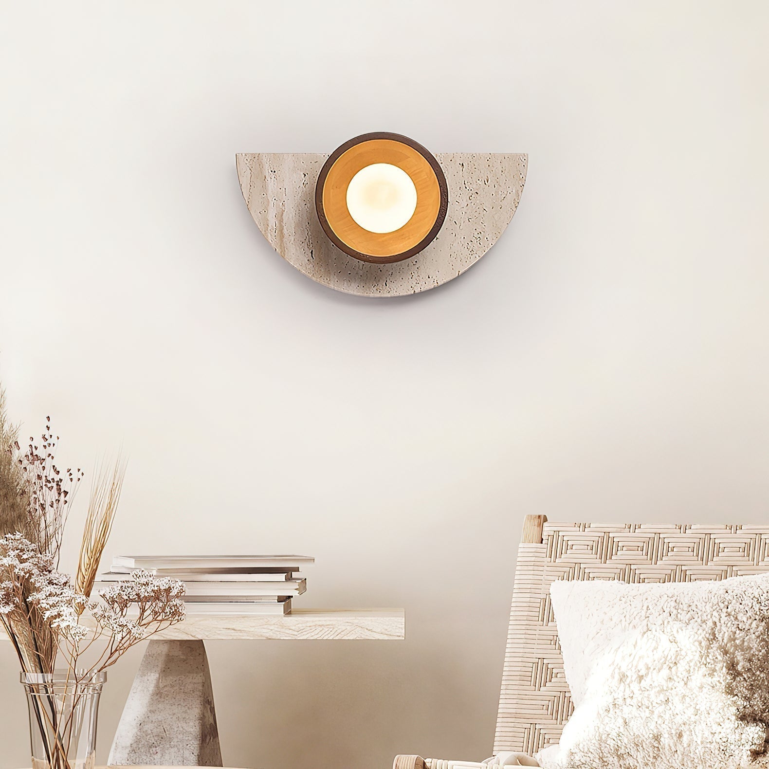 Dvaluvyi Individual Creativity Travertine Wall Lamp - Letslighting