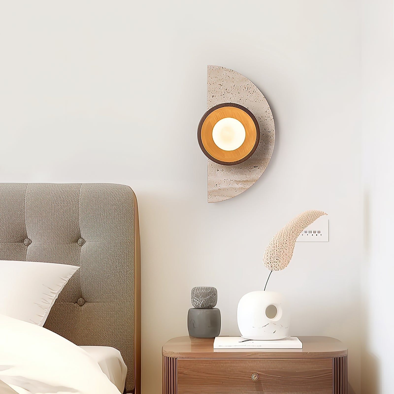 Dvaluvyi Individual Creativity Travertine Wall Lamp - Letslighting