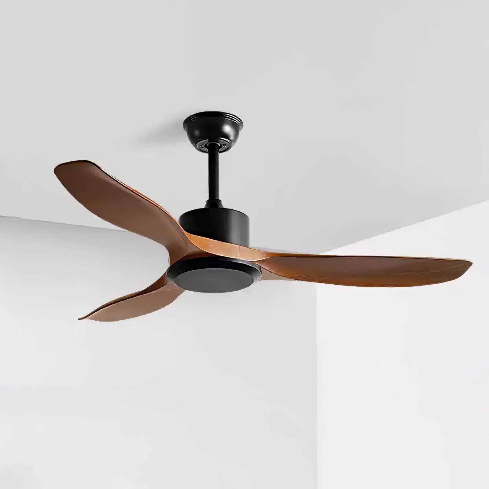 Meren Minimalistischer Deckenventilator aus Holz mit Installationszubehör