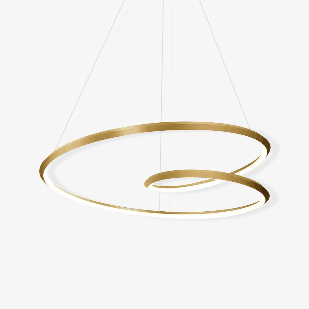 Lustra Kronleuchter Gold Aluminium Opal Glas-Letslighting