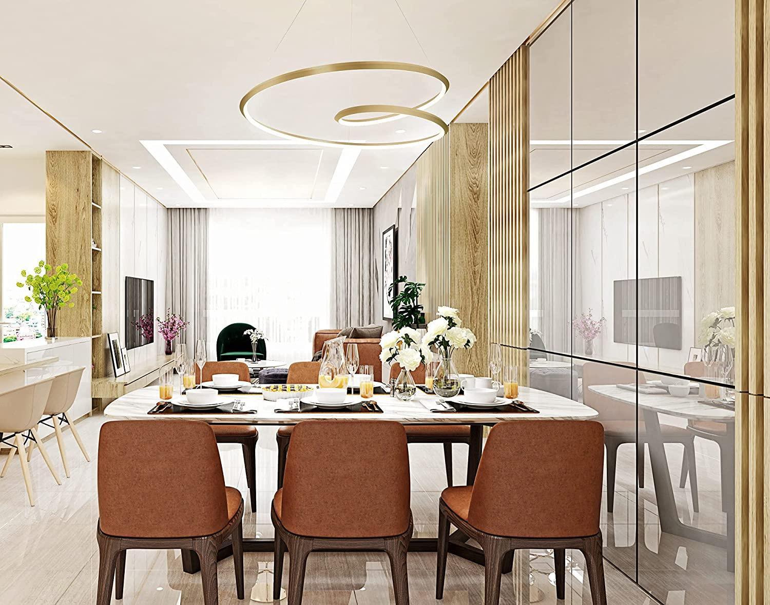 Lustra Kronleuchter Gold Aluminium Opal Glas-Letslighting