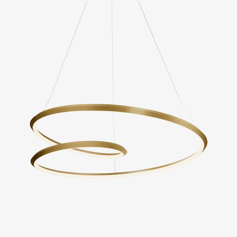 Lustra Kronleuchter Gold Aluminium Opal Glas-Letslighting