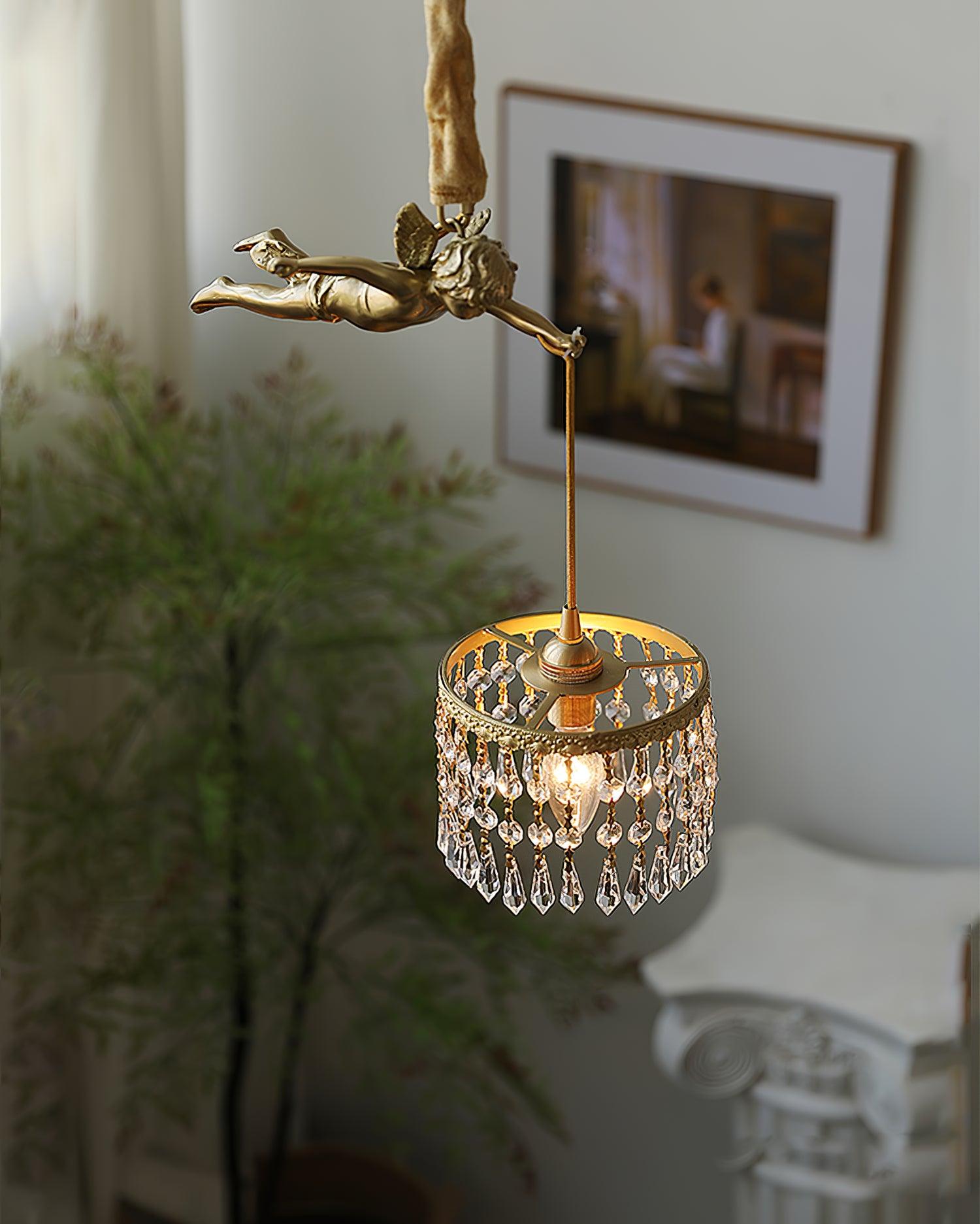 Calytra Messing Kristall Künstlerisch Pendelleuchte-Letslighting