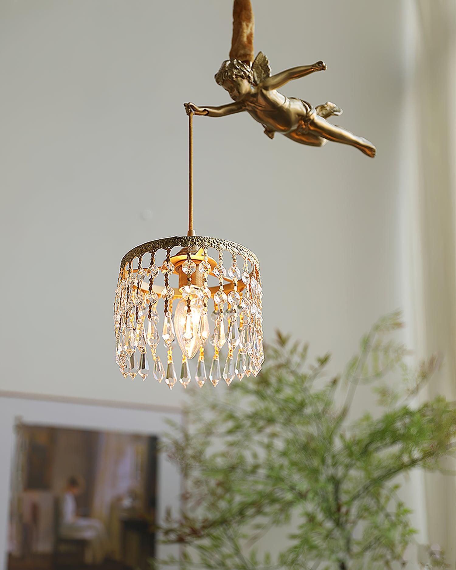 Calytra Messing Kristall Künstlerisch Pendelleuchte-Letslighting