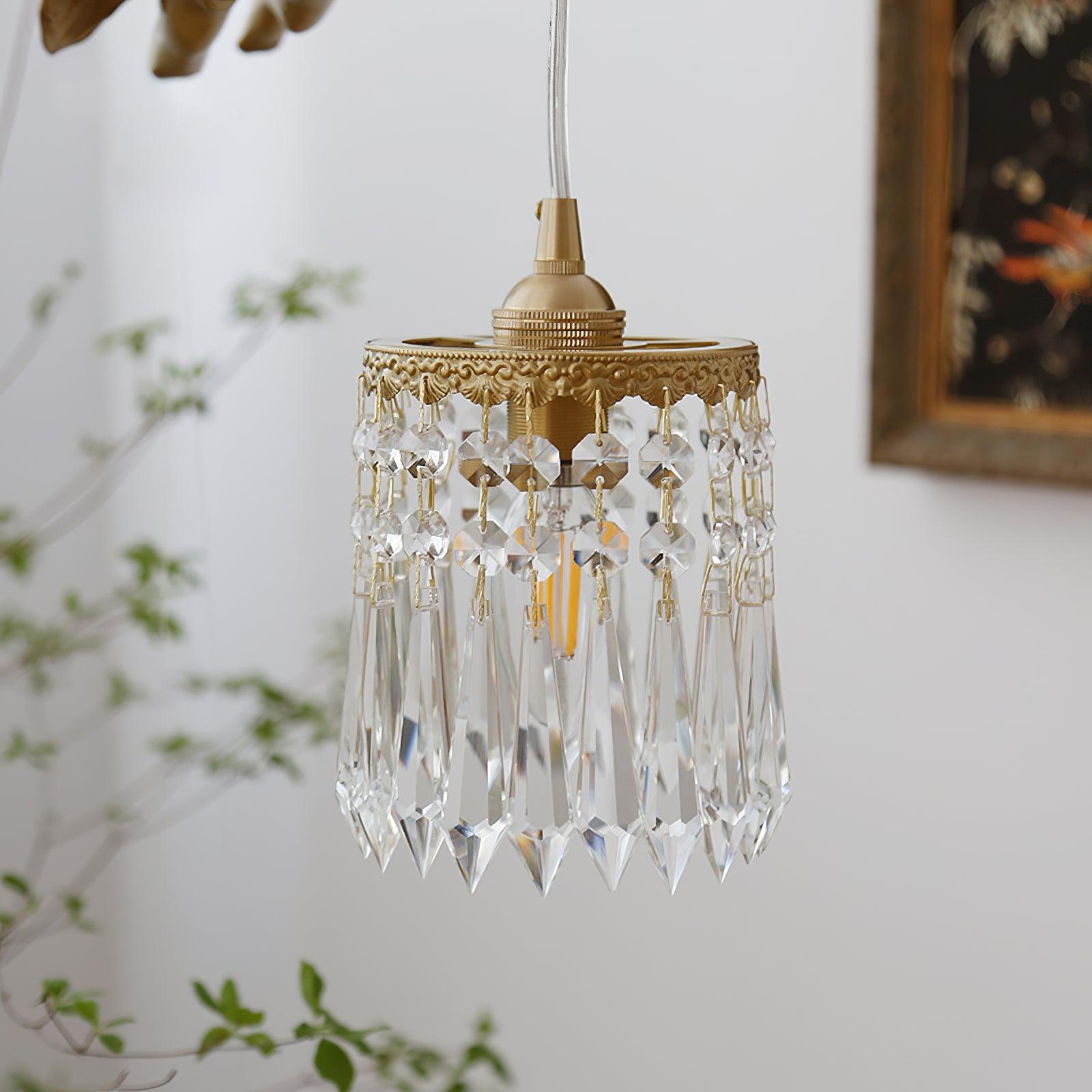 Calytra Messing Kristall Künstlerisch Pendelleuchte-Letslighting