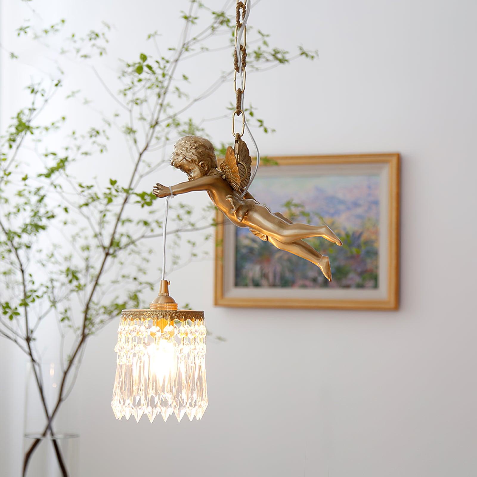 Calytra Messing Kristall Künstlerisch Pendelleuchte-Letslighting