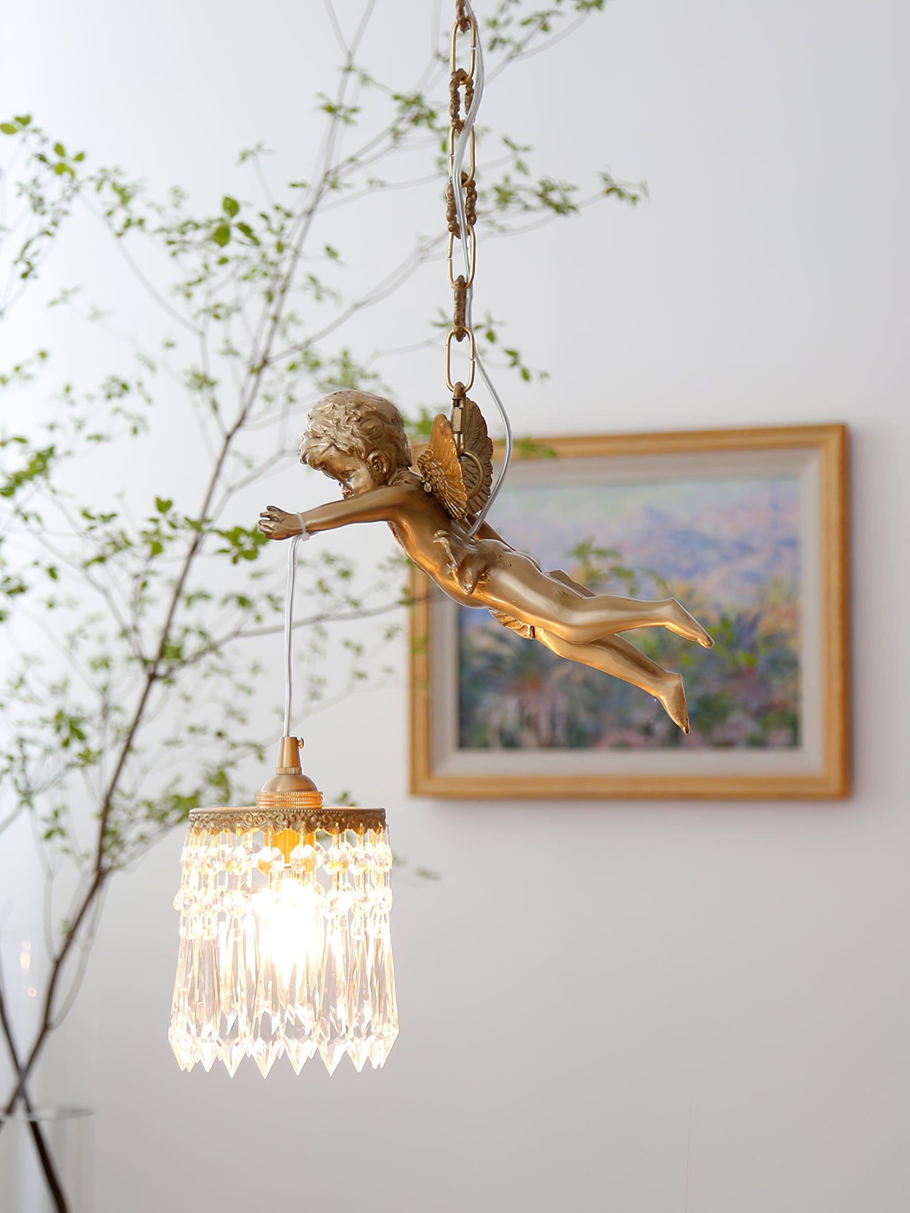 Calytra Messing Kristall Künstlerisch Pendelleuchte-Letslighting