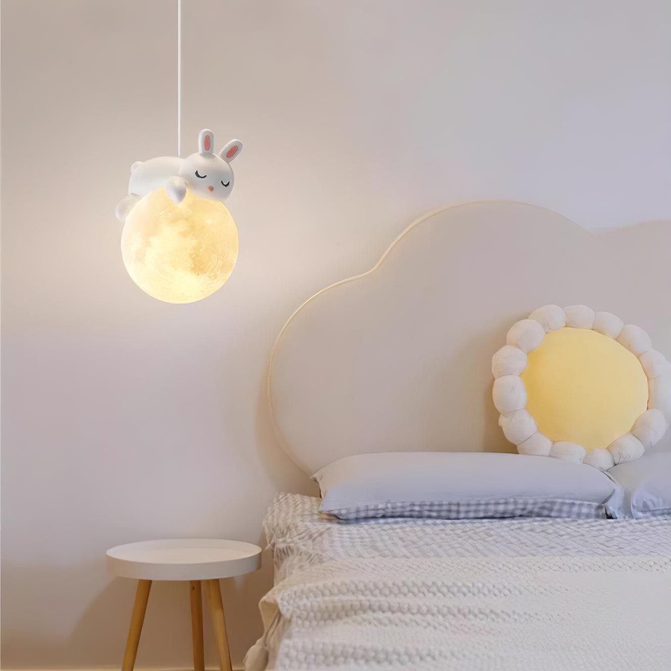 Lustra Pendelleuchte Bär Mond für Kinderzimmer-Letslighting