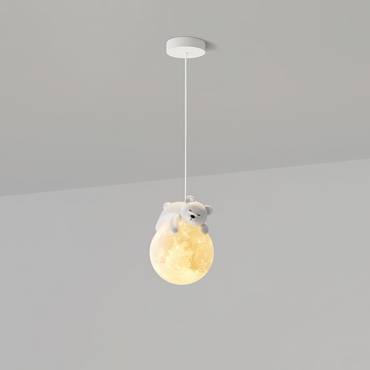 Lustra Pendelleuchte Bär Mond für Kinderzimmer-Letslighting