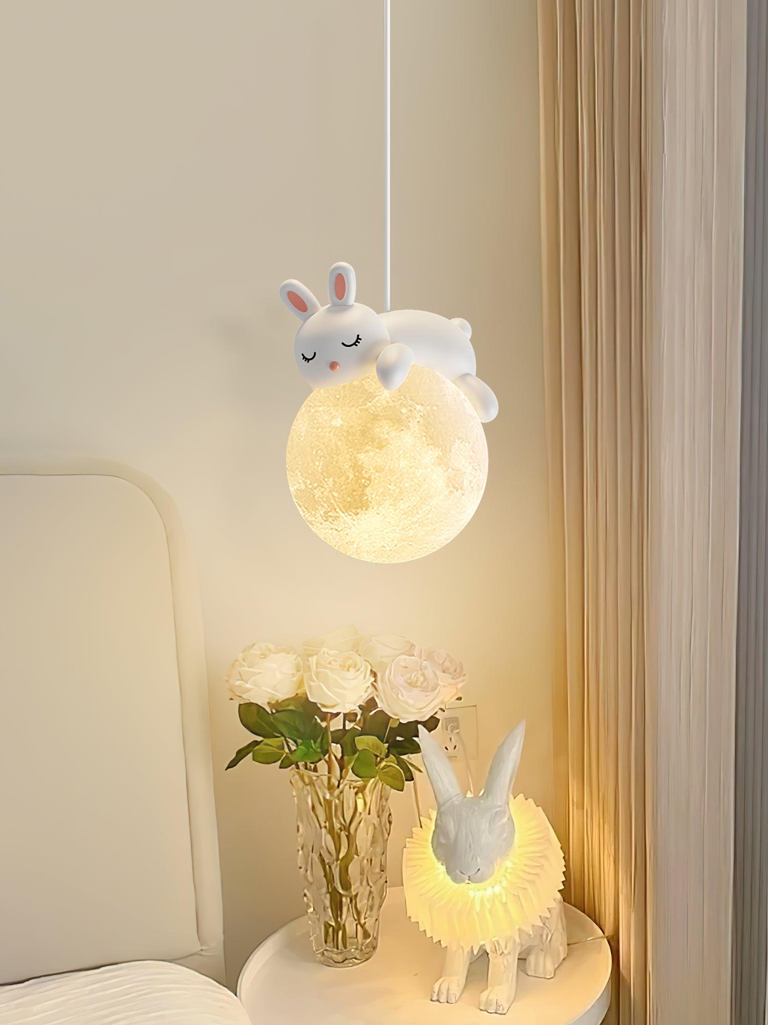 Lustra Pendelleuchte Bär Mond für Kinderzimmer-Letslighting