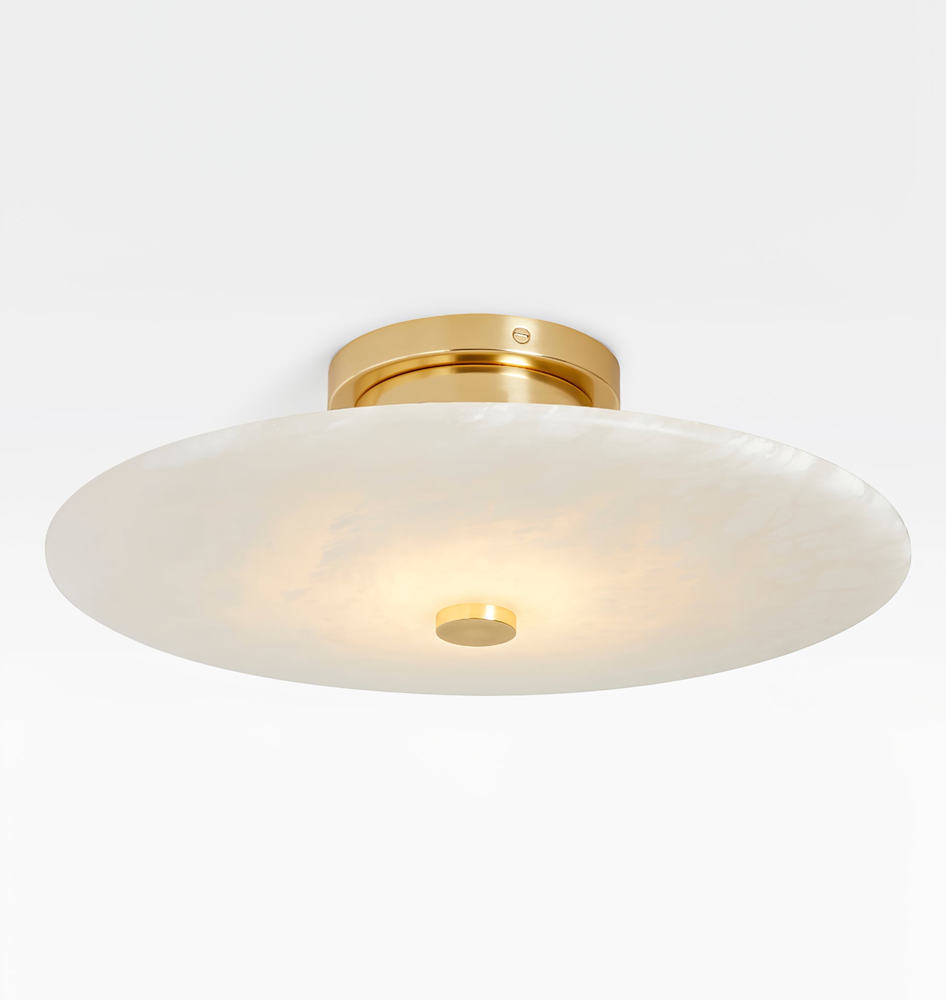 Jarnbruvyn Modern Brass Alabaster Metal Ceiling Lamp - Letslighting