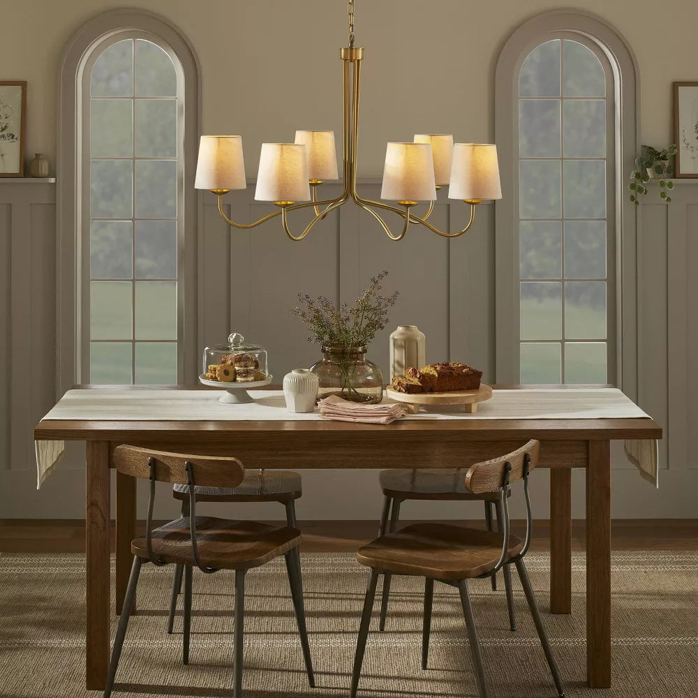Kvennuvyn Eleganter Vintage-Stoff-Kronleuchter-Letslighting
