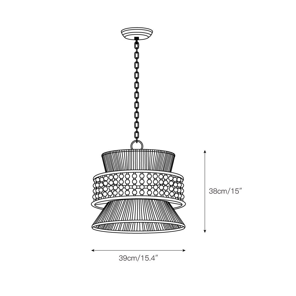 Kvennuvyi Natur Antigua Braun Pendelleuchte-Letslighting