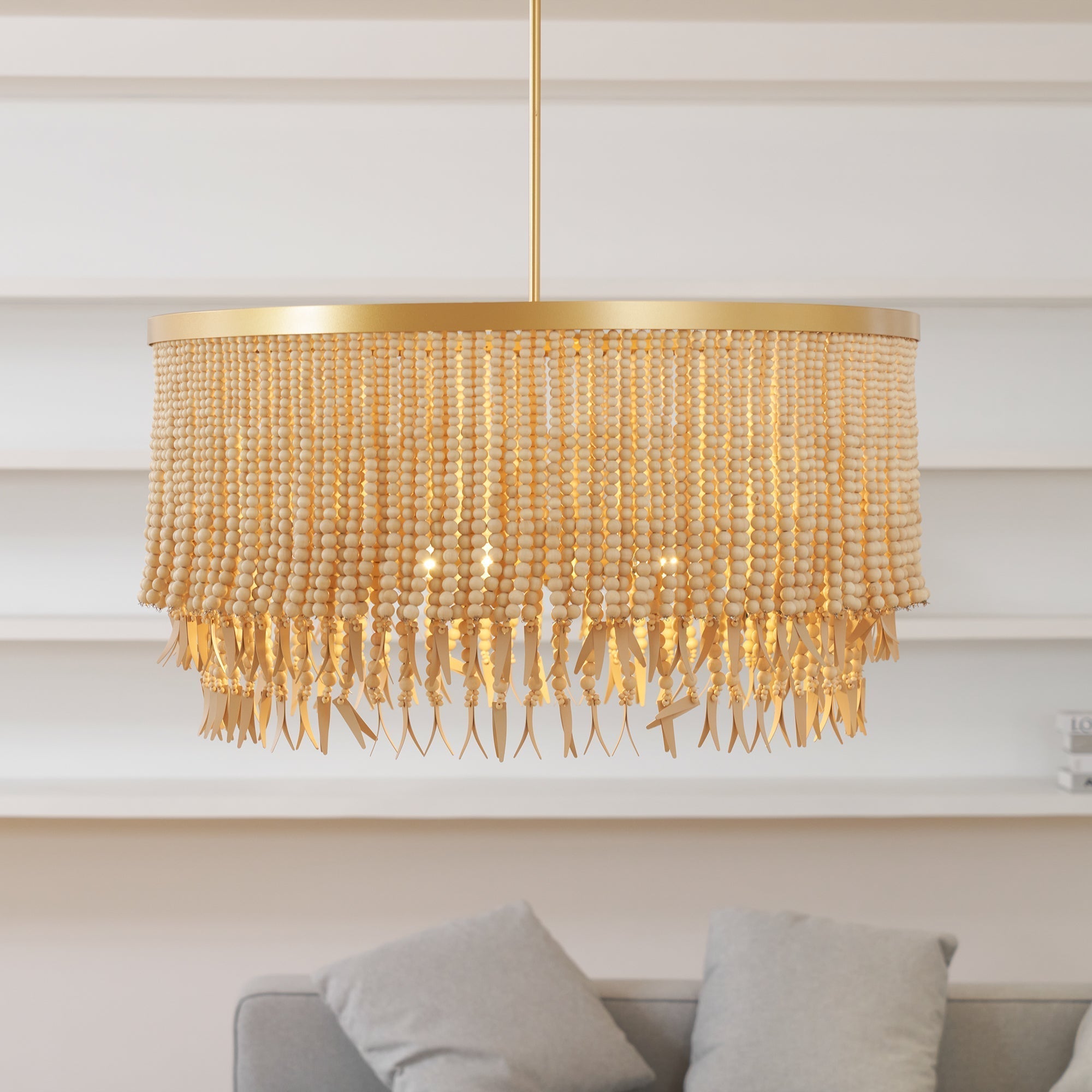Ljomuvyn Moderne Vintage Holz-Deckenlampe Wohnzimmer-Letslighting