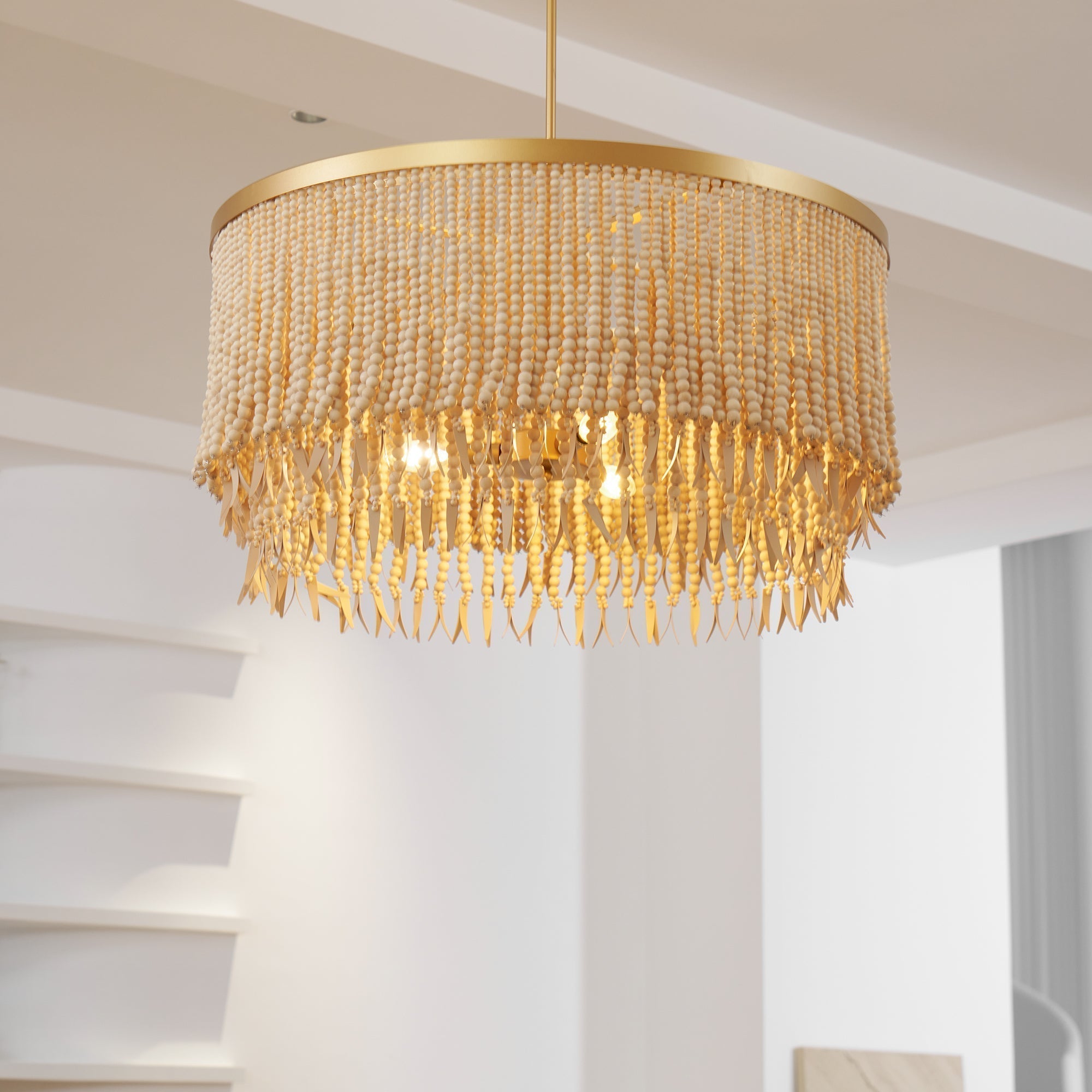 Ljomuvyn Moderne Vintage Holz-Deckenlampe Wohnzimmer-Letslighting