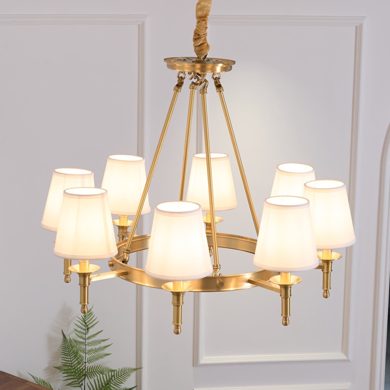 Antique Brass Chandelier - Blowlighting