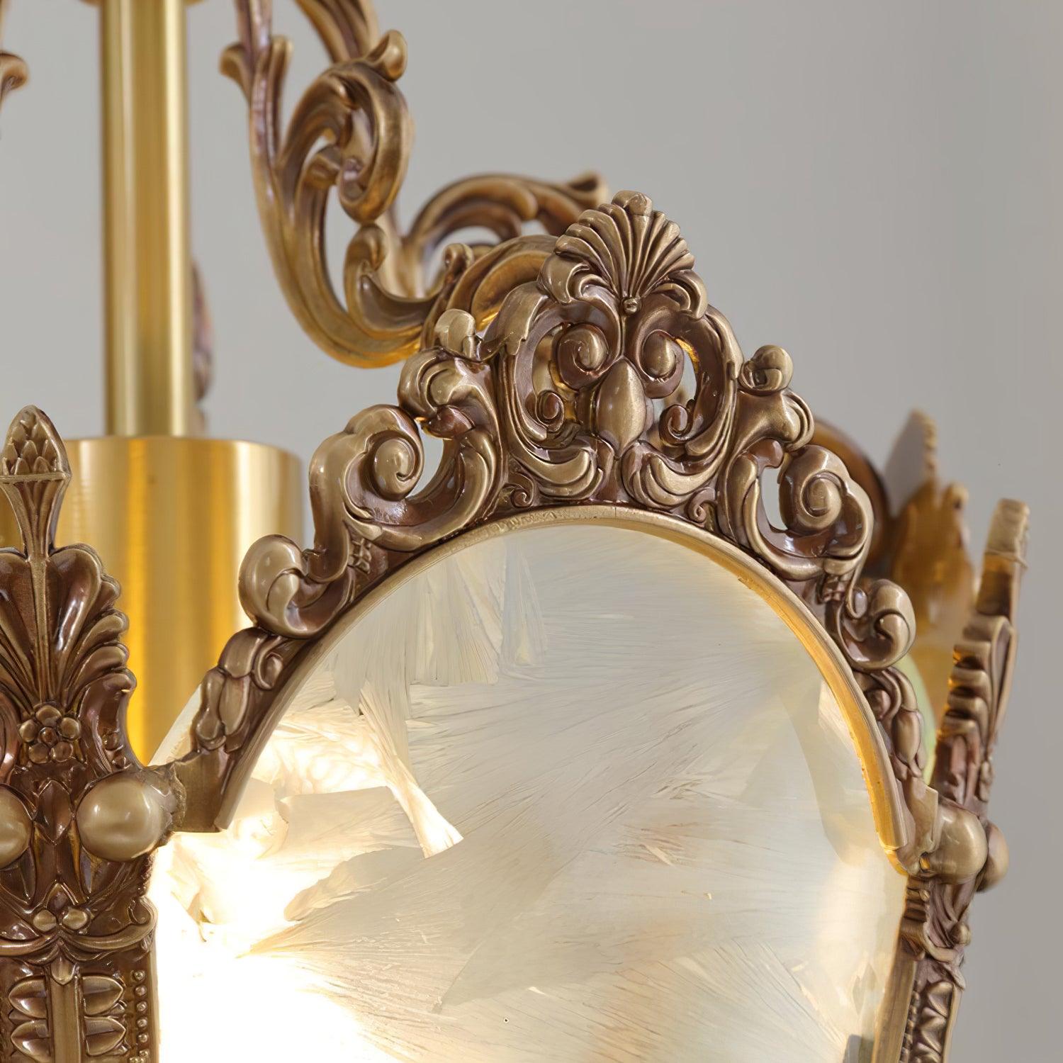 Lustra Pendelleuchte Messing Empire Antik Elegant-Letslighting
