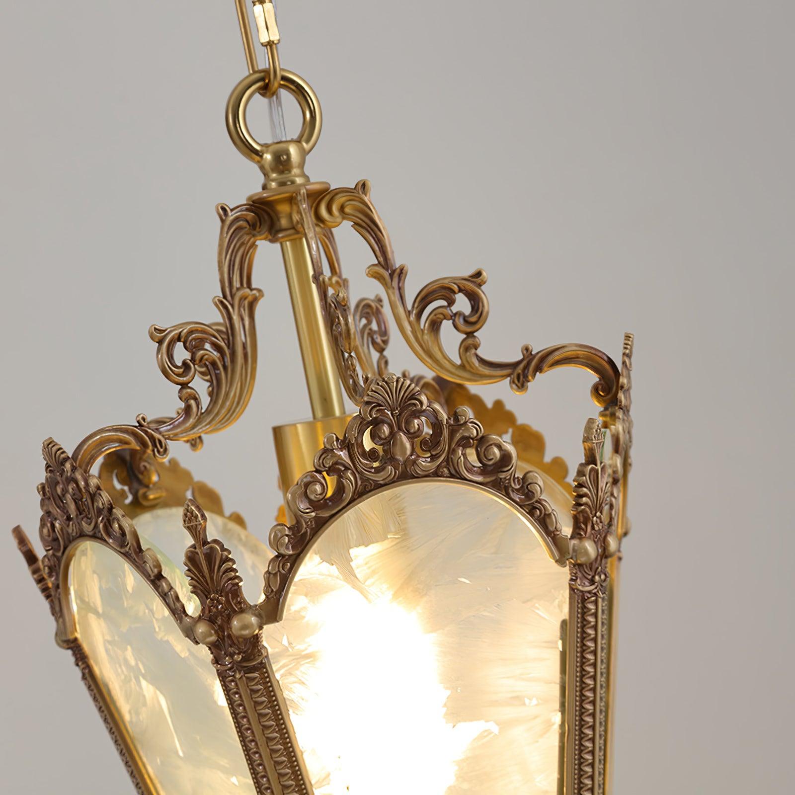 Lustra Pendelleuchte Messing Empire Antik Elegant-Letslighting