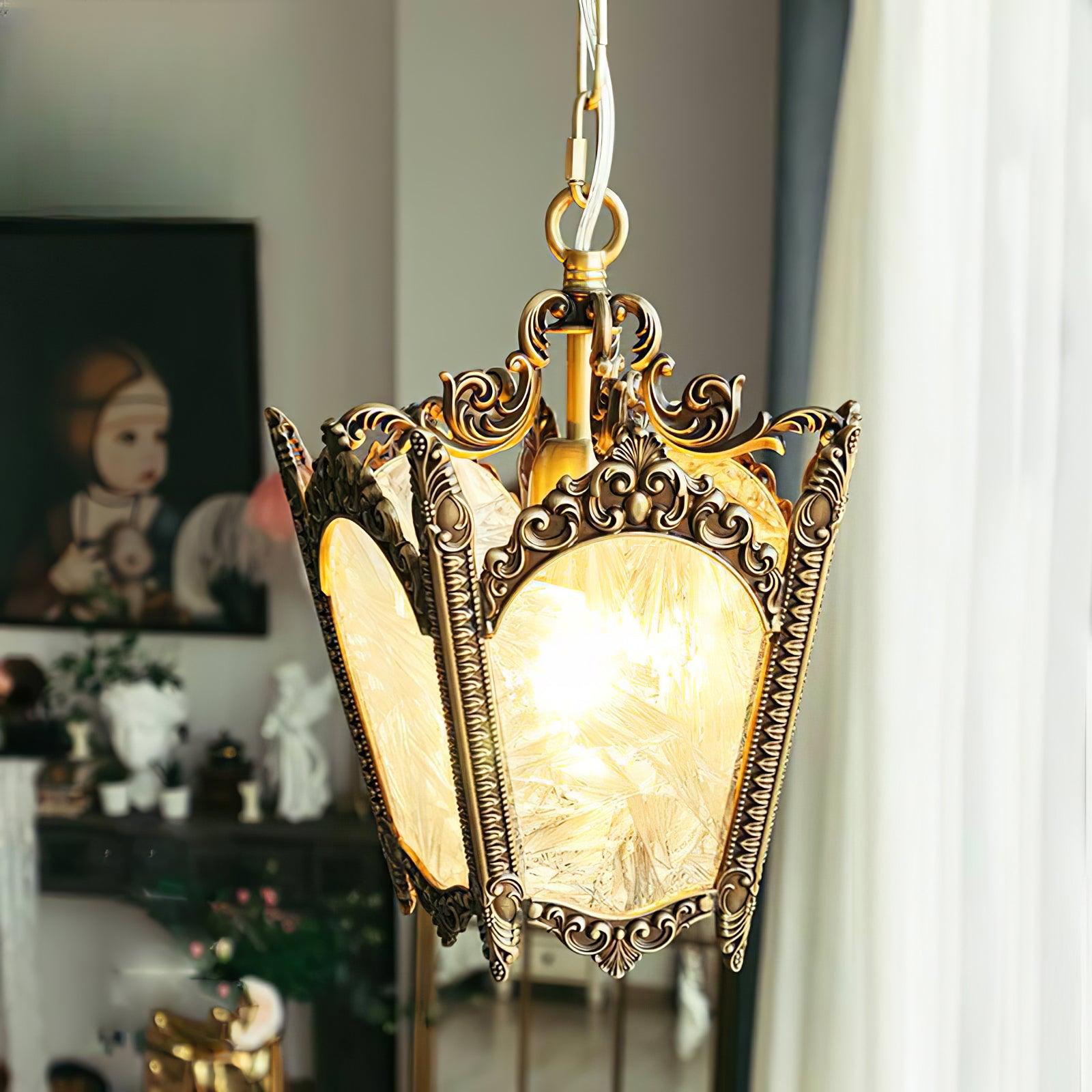 Lustra Pendelleuchte Messing Empire Antik Elegant-Letslighting
