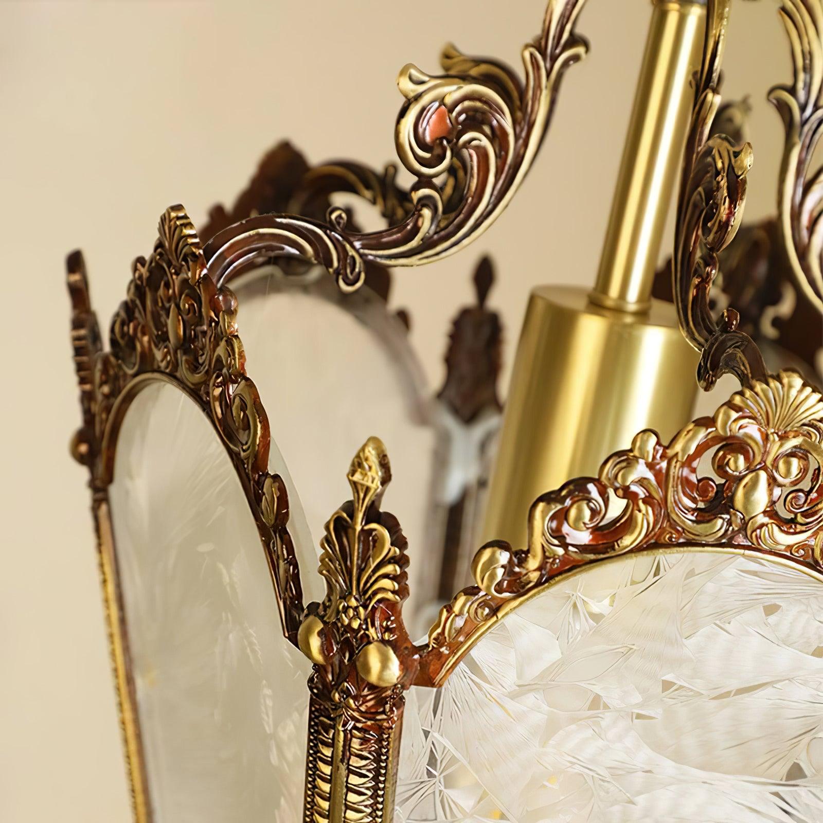 Lustra Pendelleuchte Messing Empire Antik Elegant-Letslighting