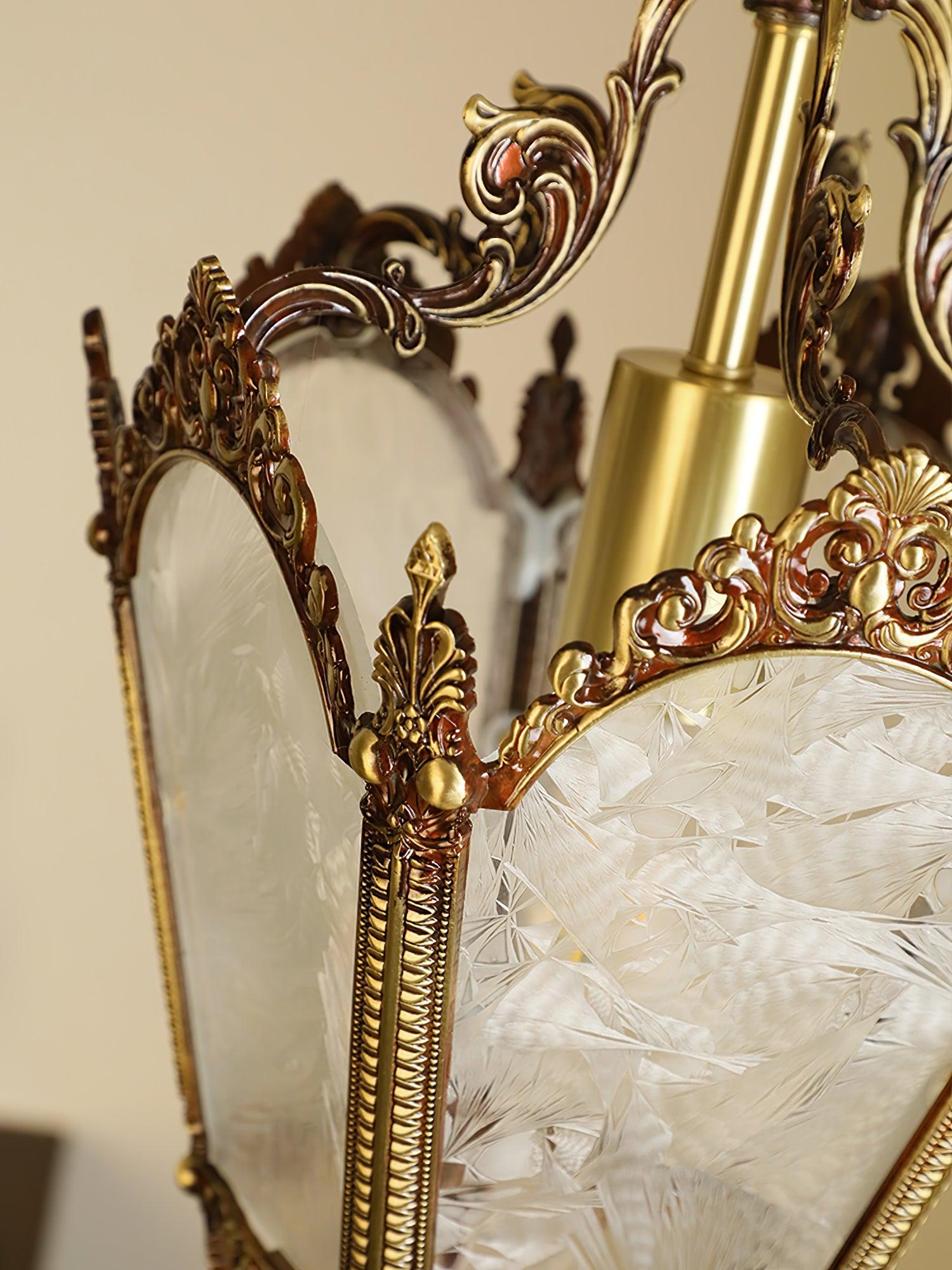Lustra Pendelleuchte Messing Empire Antik Elegant-Letslighting