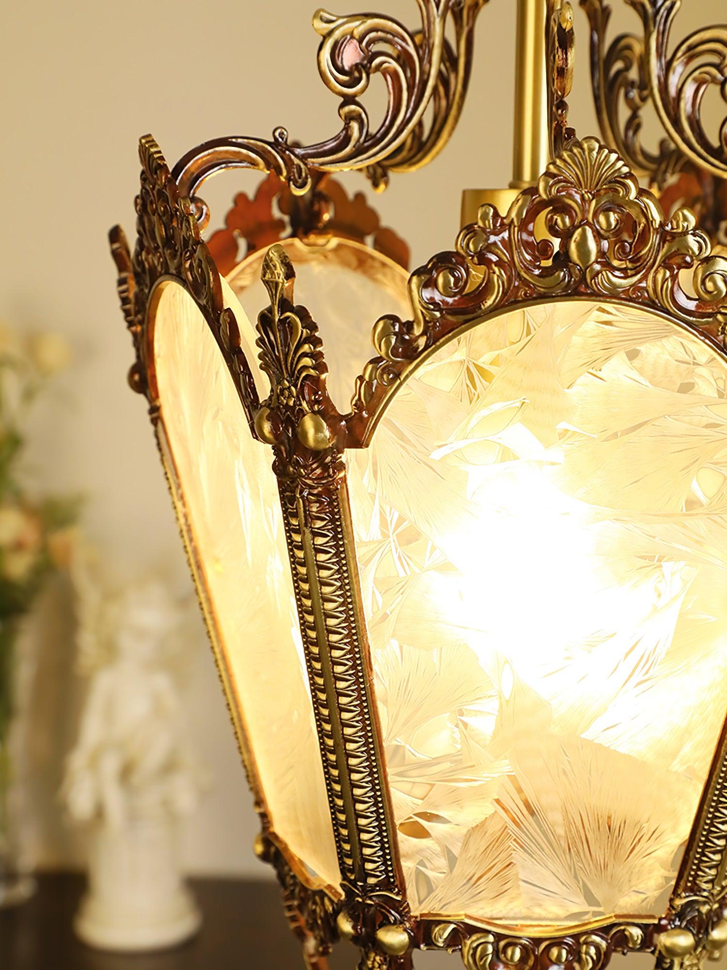 Lustra Pendelleuchte Messing Empire Antik Elegant-Letslighting