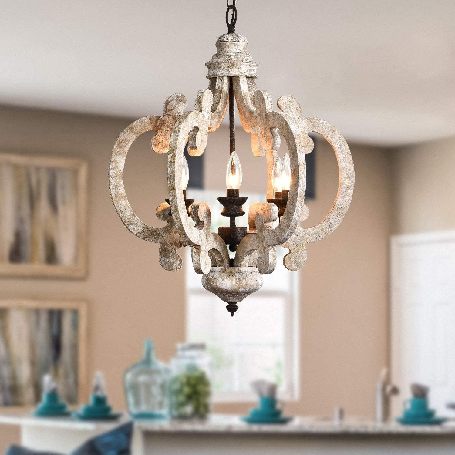 Lustra Kronleuchter Holz Vintage-Letslighting