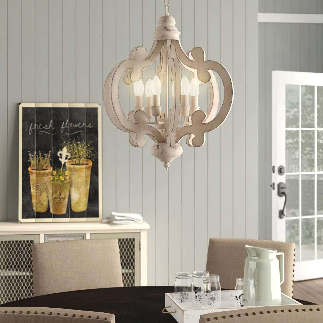 Lustra Kronleuchter Holz Vintage-Letslighting