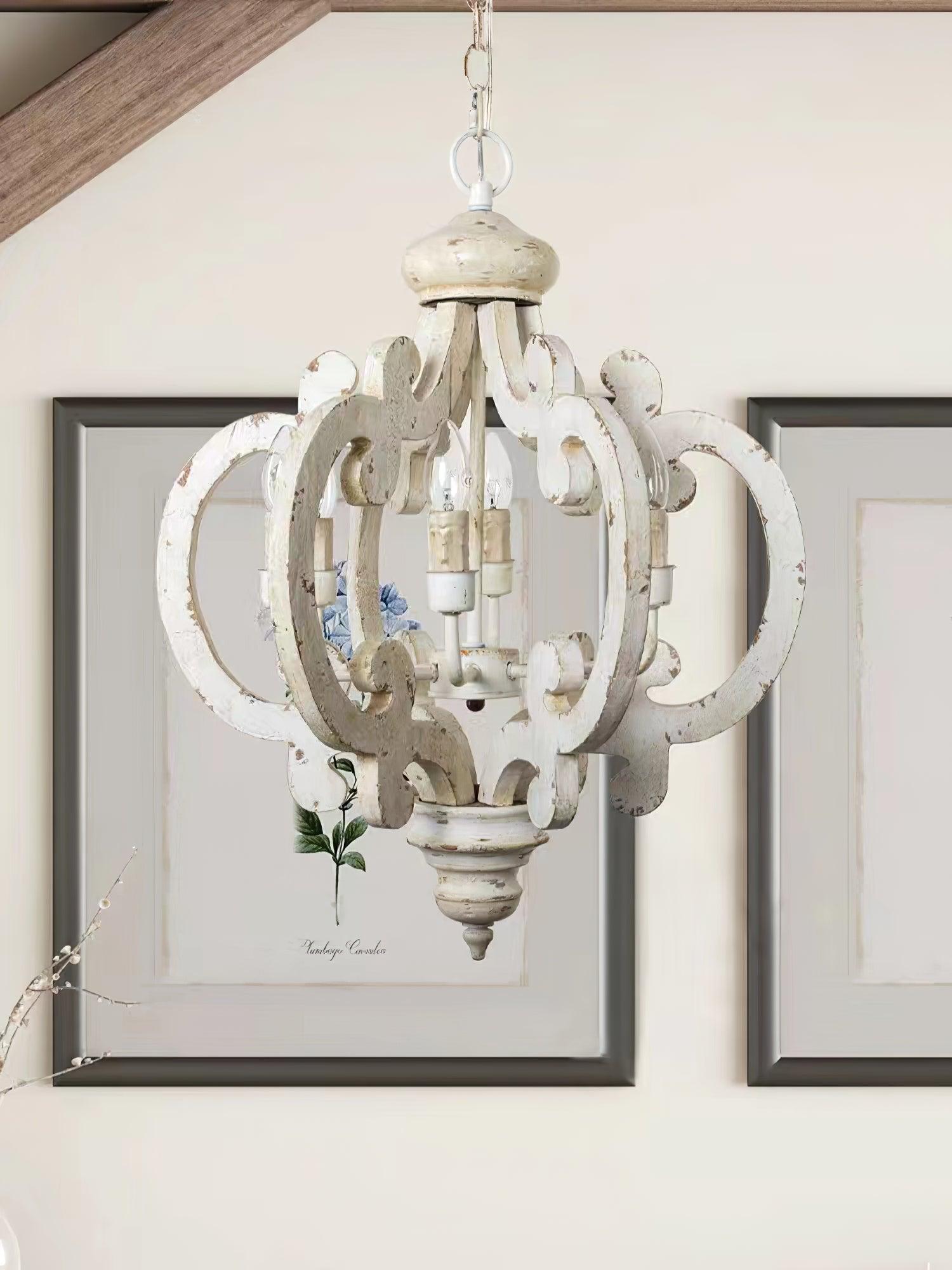 Lustra Kronleuchter Holz Vintage-Letslighting