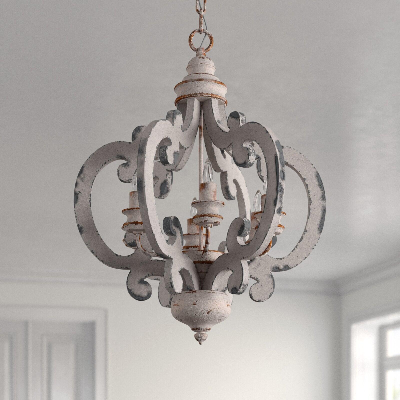 Lustra Kronleuchter Holz Vintage-Letslighting