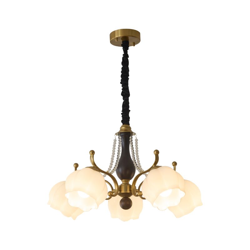 Lustra Kronleuchter Holz Glas Vintage-Letslighting