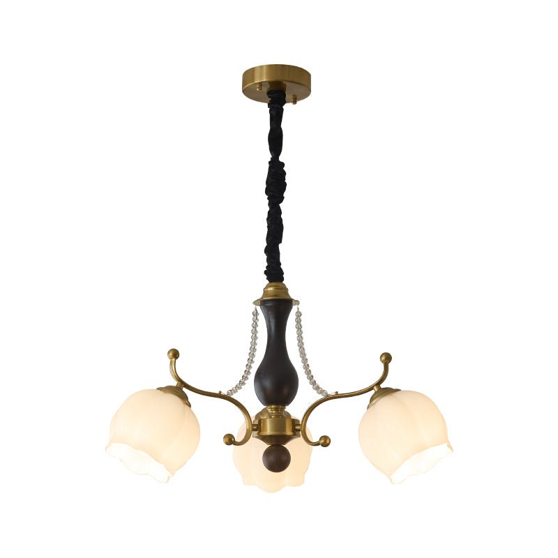 Lustra Kronleuchter Holz Glas Vintage-Letslighting