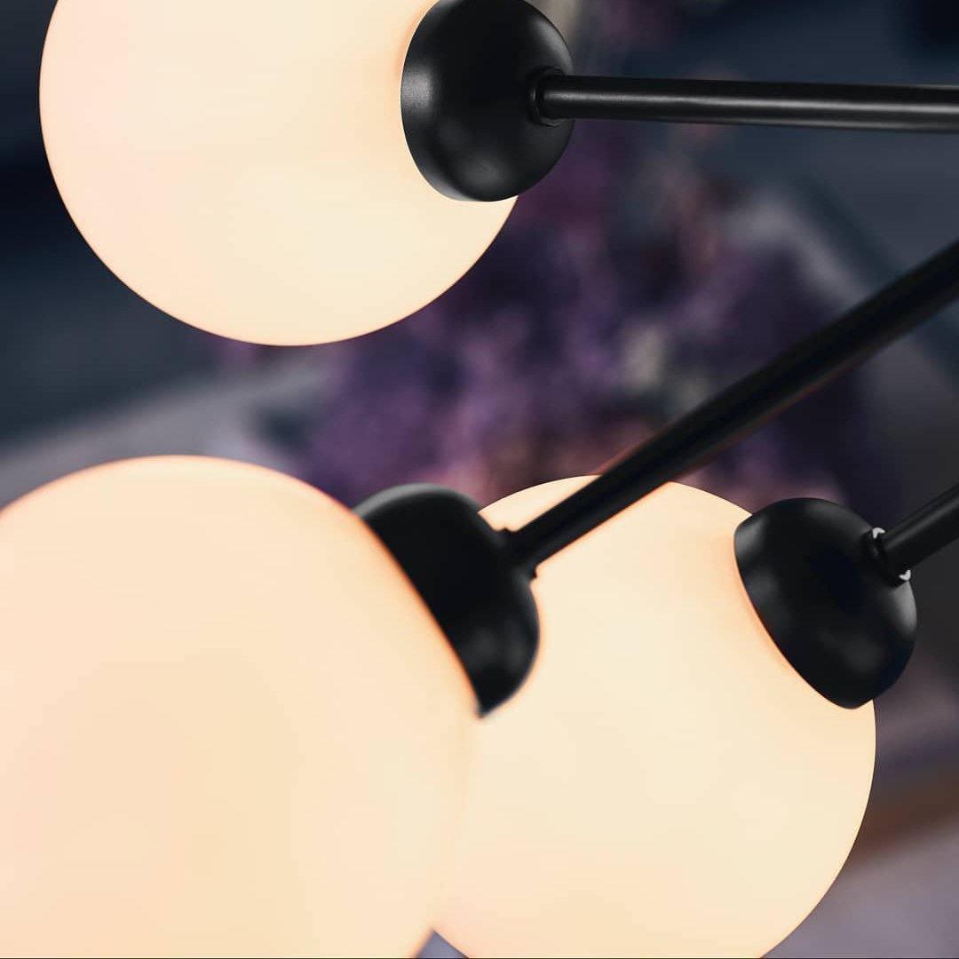 Lustra Pendelleuchte Glaskugel Cluster Messing-Letslighting