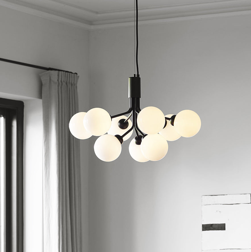 Lustra Pendelleuchte Glaskugel Cluster Messing-Letslighting