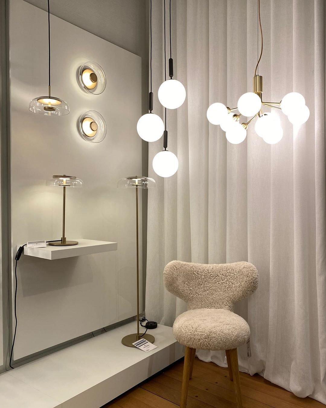 Lustra Pendelleuchte Glaskugel Cluster Messing-Letslighting