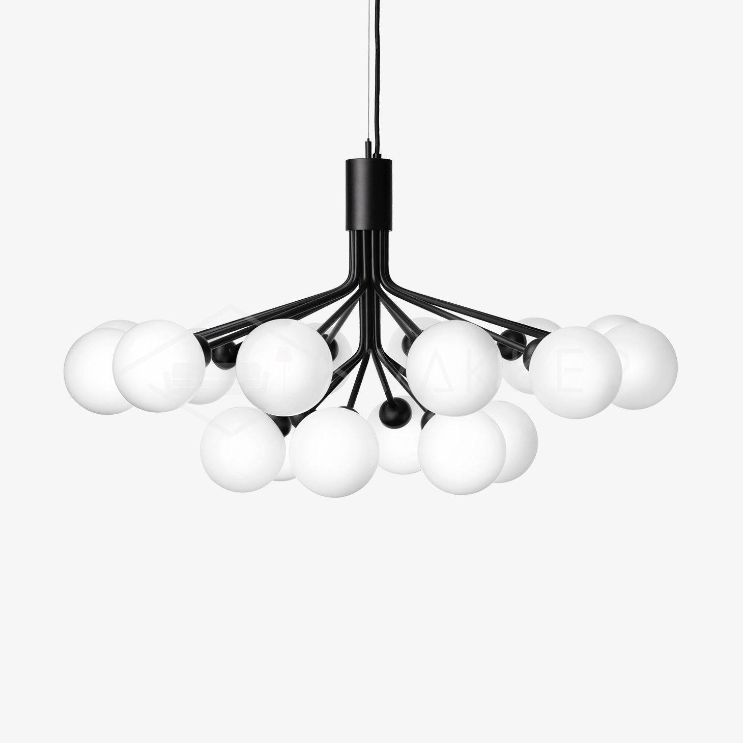 Lustra Pendelleuchte Glaskugel Cluster Messing-Letslighting