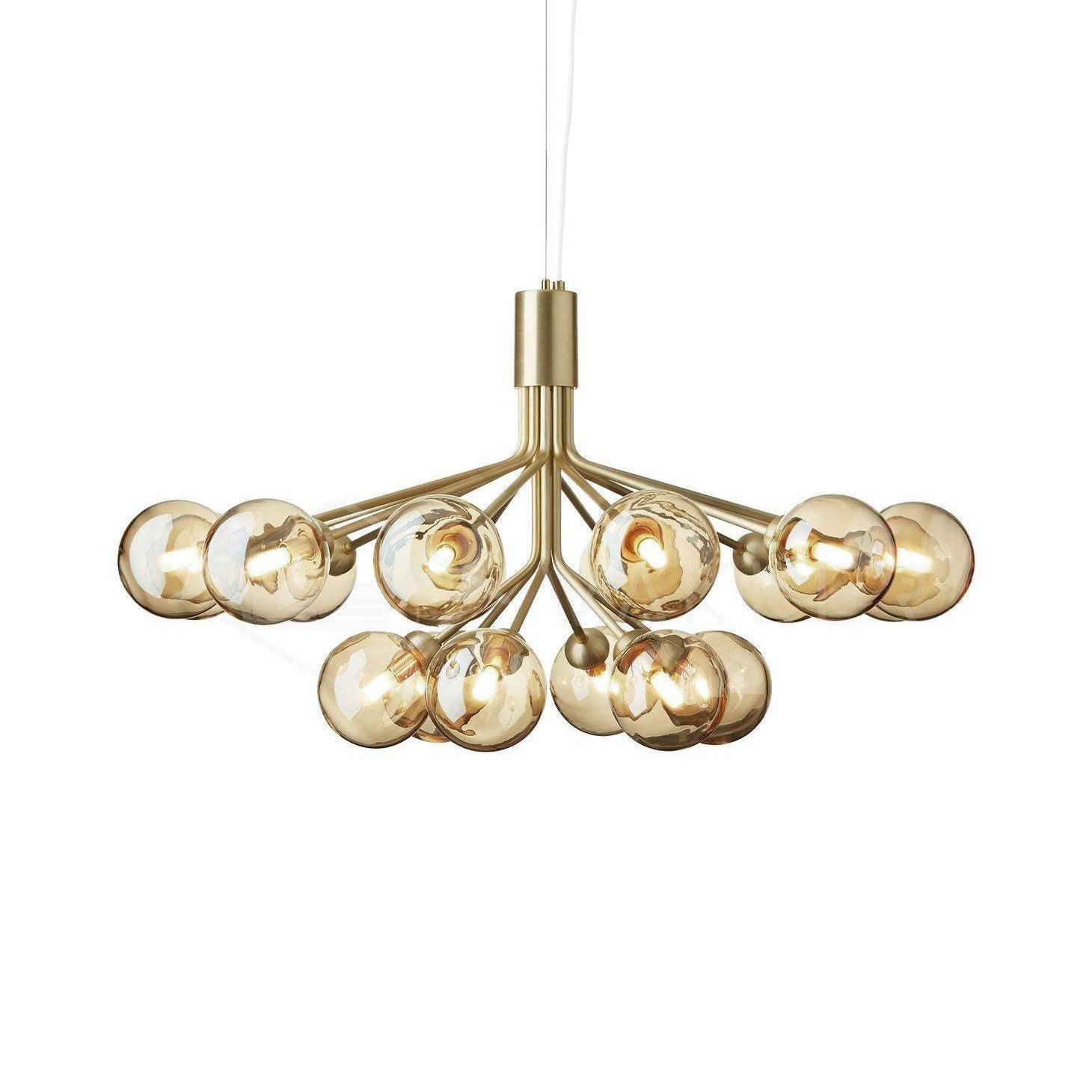 Lustra Pendelleuchte Glaskugel Cluster Messing-Letslighting