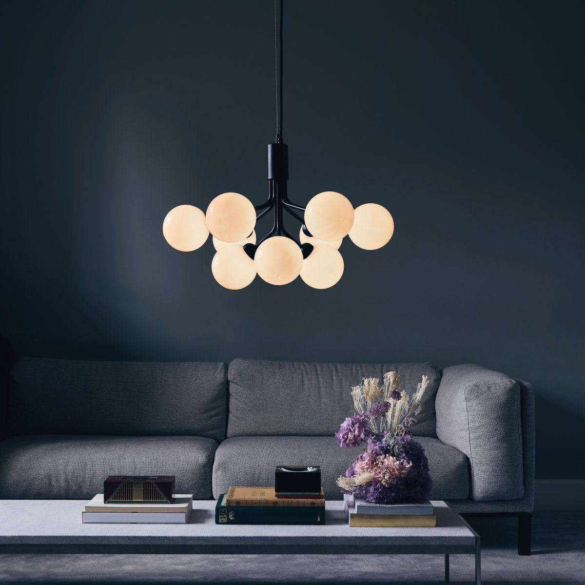 Lustra Pendelleuchte Glaskugel Cluster Messing-Letslighting