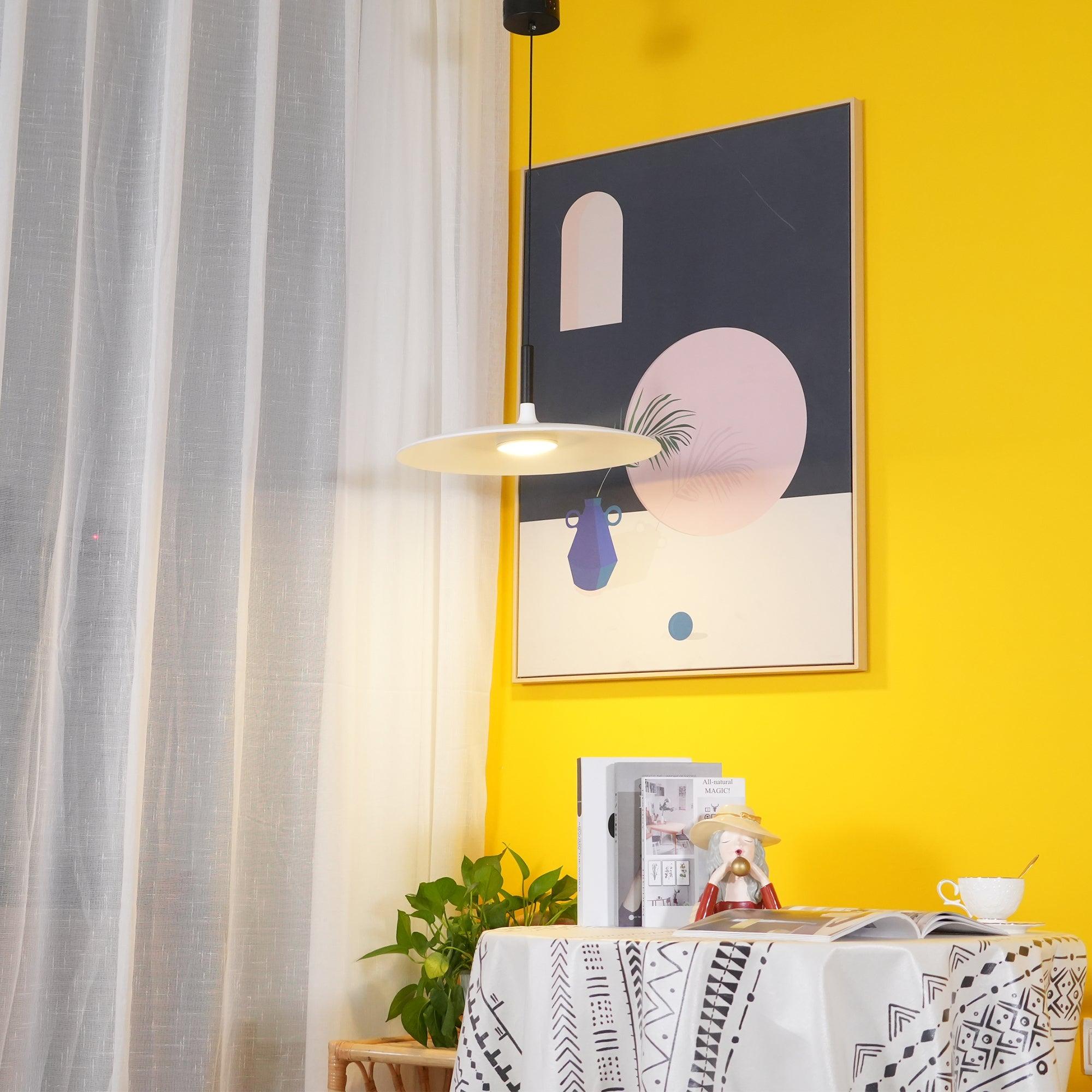 Lustra Pendelleuchte Aluminium Flach Scheibe-Letslighting